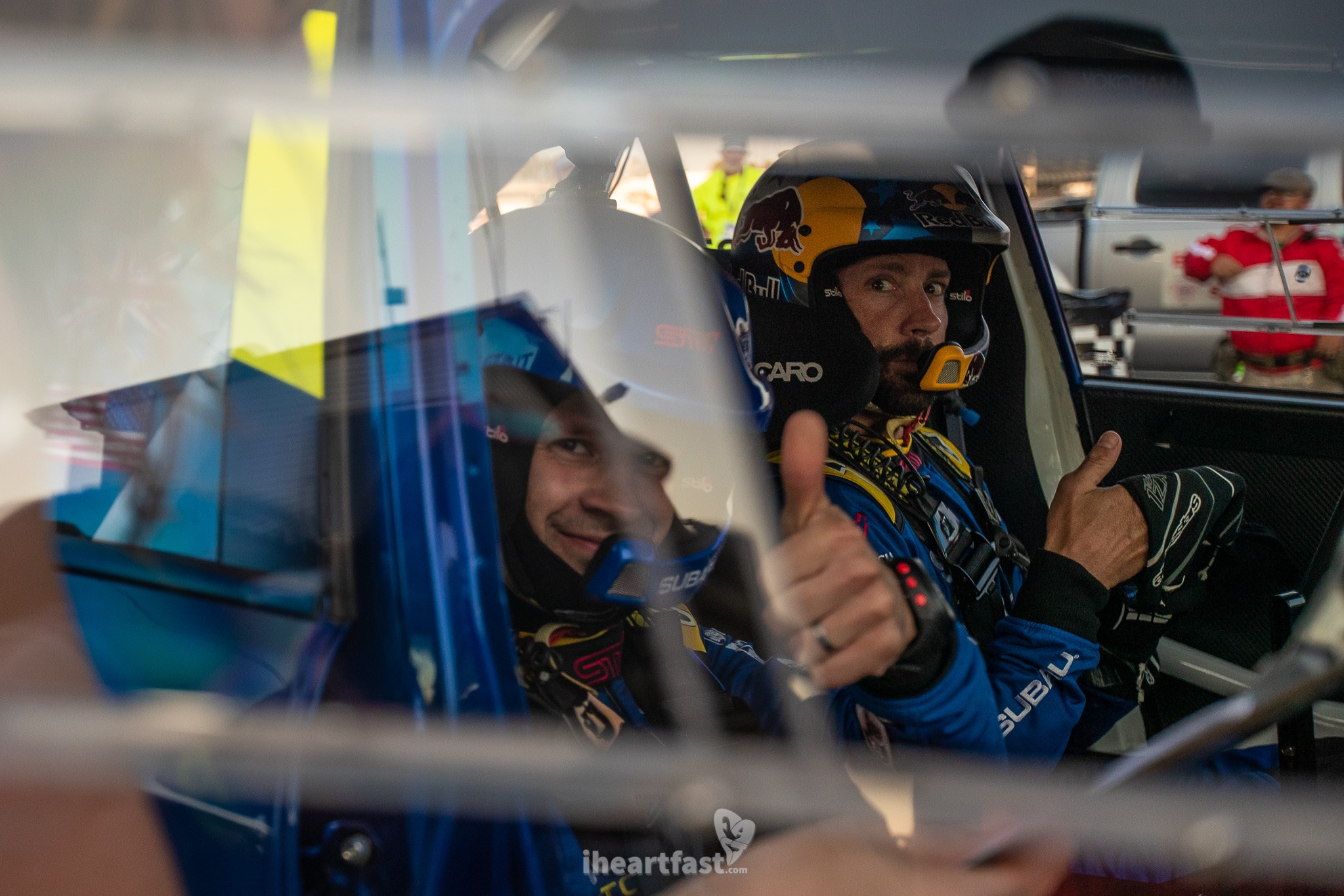 Pastrana and Durant at the start line at Portland International Raceway